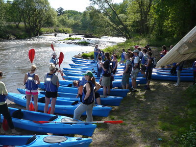 Przygotowania do rozpoczęcia spływu
